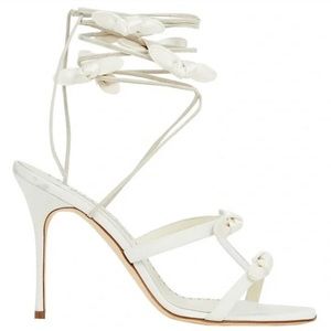 MANOLO BLAHNIK
Fiocco Mini Bow Ankle-Tie Sandals